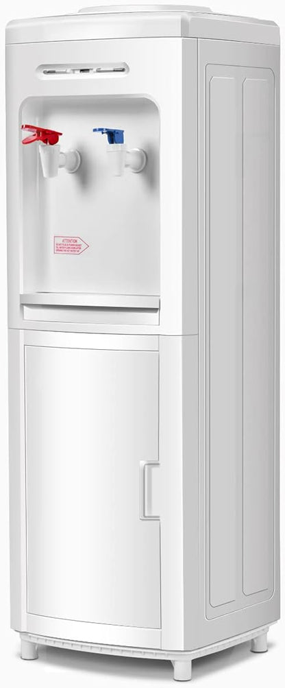 SAFEPLUS Top Loading Water Cooler Dispenser, Hot & Cold Freestanding Water Cooler Holds 5 Gallon