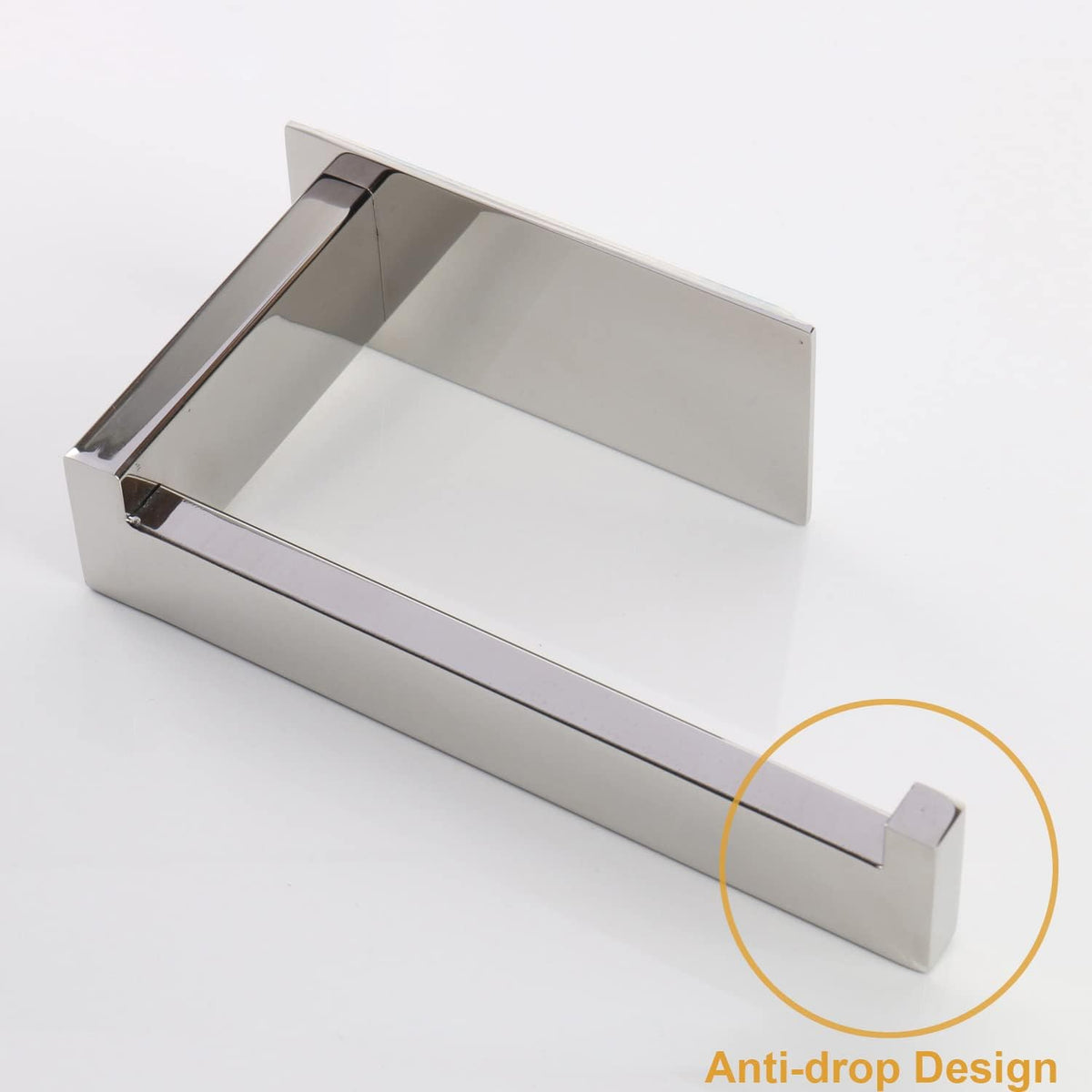 Toilet Paper Holder, Self Adhesive Tissue Holder Stainless Steel Rustproof Paper Roll Holder, No