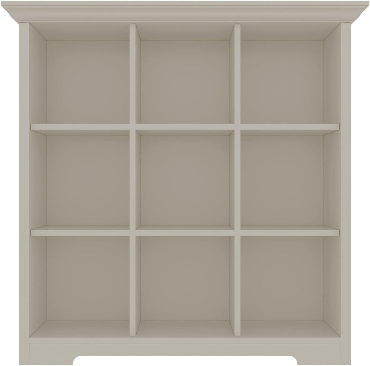 Wooden Cube Shelf Bookcase - Modern 3 Tiers Floorstanding Open Bookshelf with Base for Home and