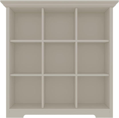 Wooden Cube Shelf Bookcase - Modern 3 Tiers Floorstanding Open Bookshelf with Base for Home and