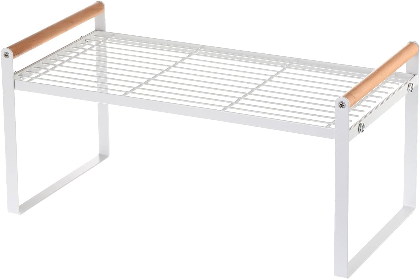 PATIKIL Kitchen Cabinet Shelf Organizer, Wood Counter Shelf Stackable Storage Shelf For Cupboard
