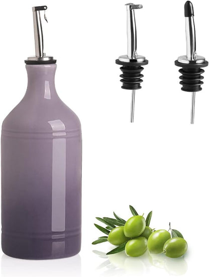 Sweejar Ceramic Olive Oil Dispenser Bottle, Opaque Oil Cruet Protects Oil to Reduce Oxidation