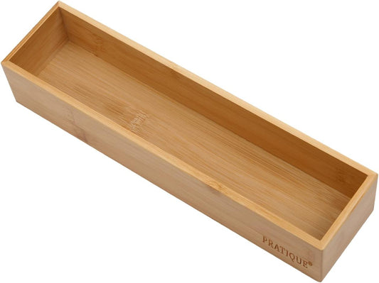 Bamboo Drawer Organizer - Kitchen Utensil Organizer Silverware Tray Cutlery Holder，Office Desk