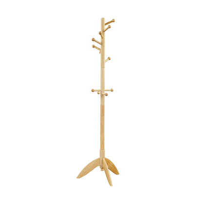 Lexicon Sturdy Solid Wood Coat Rack Stand with 11 Hanging Hooks for Hats,Scarves, Handbags, 7-Tier