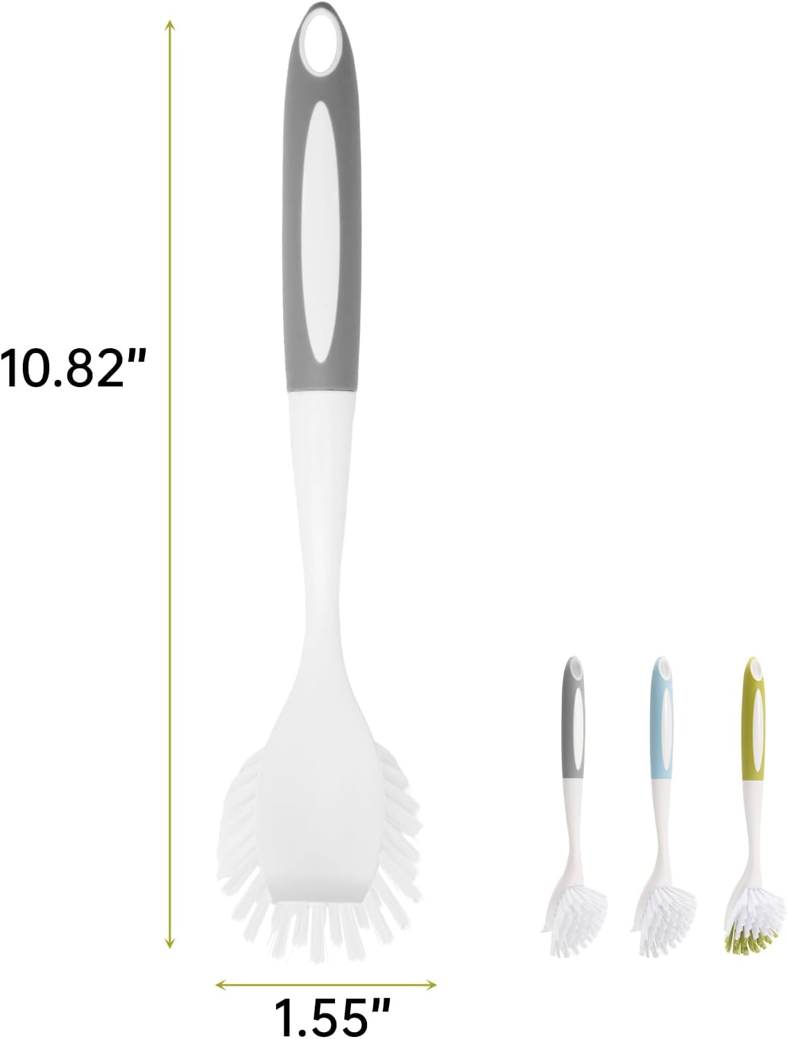 Dish Brush Scrub Brush with Handle - 3 Pack Stiff Bristles Dish Scrubber for Cleaning