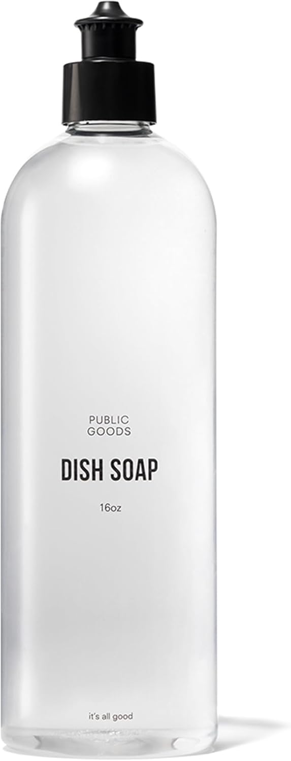 Public Goods Natural Dish Soap | Kitchen Soap | Plant-Based & Vegan Friendly | Clear Dish Detergent