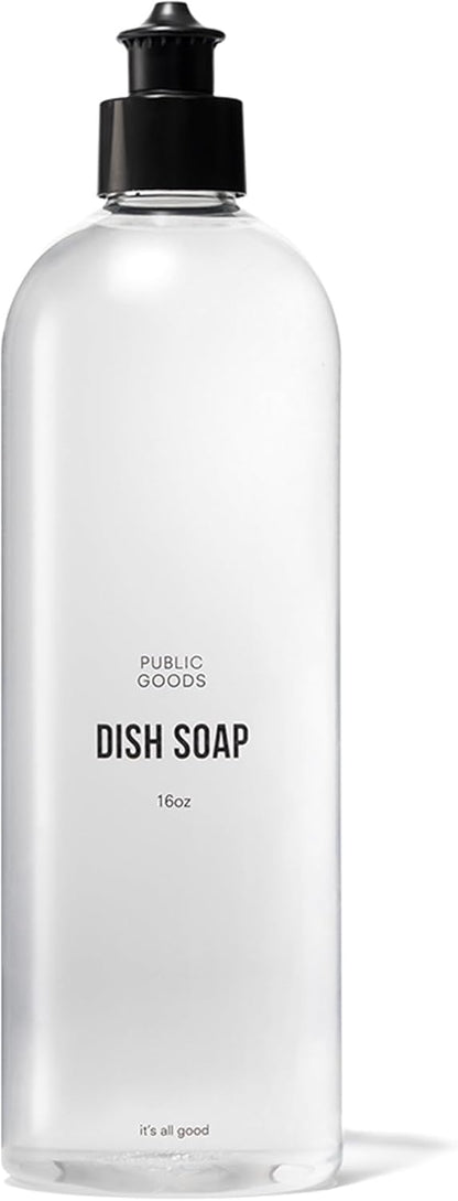 Public Goods Natural Dish Soap | Kitchen Soap | Plant-Based & Vegan Friendly | Clear Dish Detergent