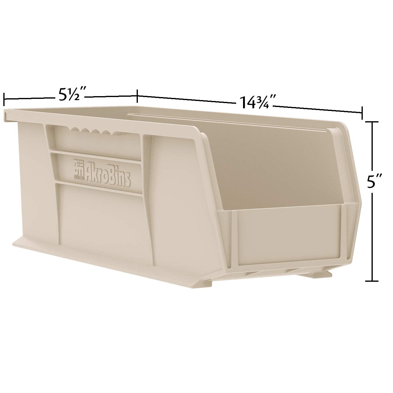 Akro-Mils 30234 AkroBins Plastic Storage Bins, 15"x5"x5", Green, 12-Pack