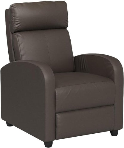 BestMassage | Recliner Chair | with 2 Point Massage Function | Pu Brown | with Lumbar Support