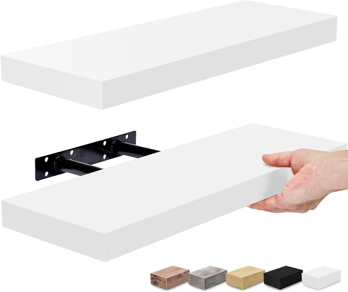 Sorbus Floating Shelves for Wall, Bathroom Shelves Wall Mounted for Kitchen, Bedroom, Bathroom