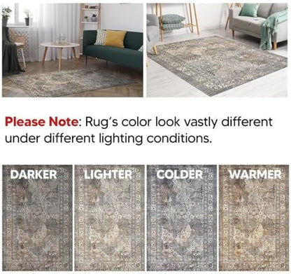 Keen Home Design 3x5 Rug - Machine Washable Entry Rug with Non-Slip Backing, Ideal for Enteryway