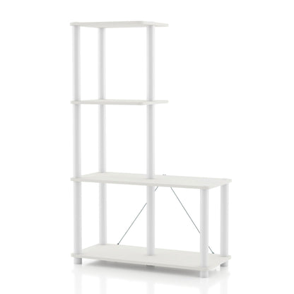 Homes: Inside + Out Apexa Modern 4-Cube Ladder Shelving Units, Collectibles Display Shelves, Easy