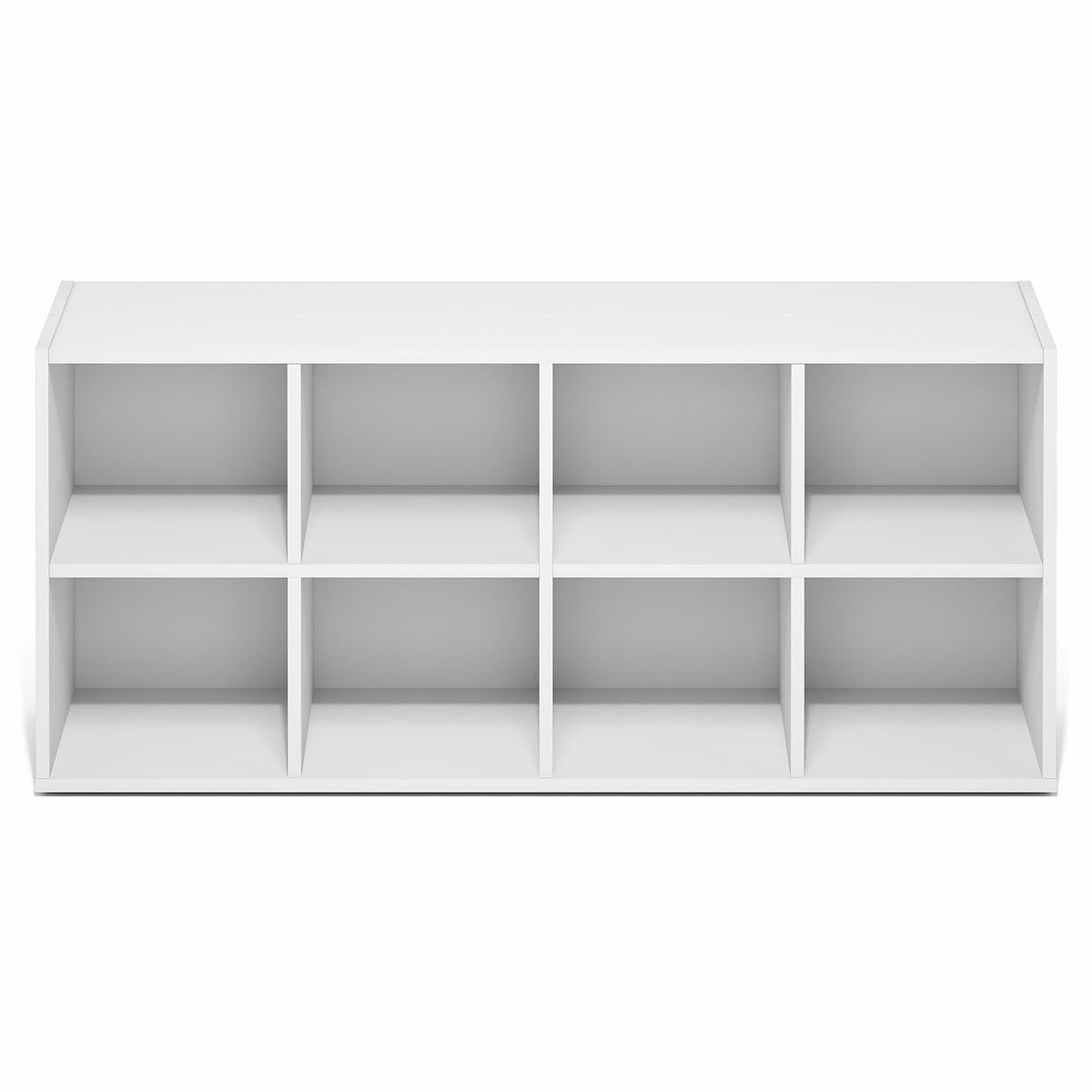 Furinno FANO 8-Cube Shoe Rack, Stackable Shoe Organizer, White