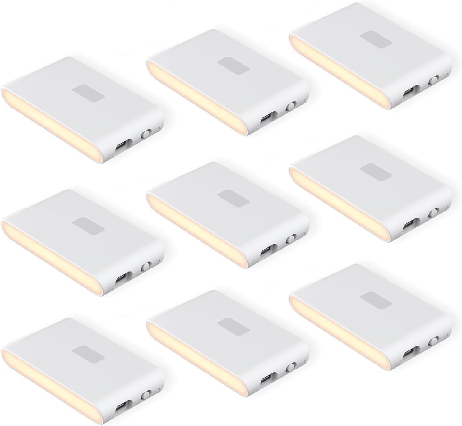 Rechargeable Night Lights with Dusk to Dawn & Motion Sensors, Warm & Soft White Stair Lights for