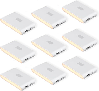 Rechargeable Night Lights with Dusk to Dawn & Motion Sensors, Warm & Soft White Stair Lights for