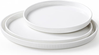 3 Packs Serving Platters, Large Serving Tray, Round Platters for Serving Food, Food Tray for Veggie