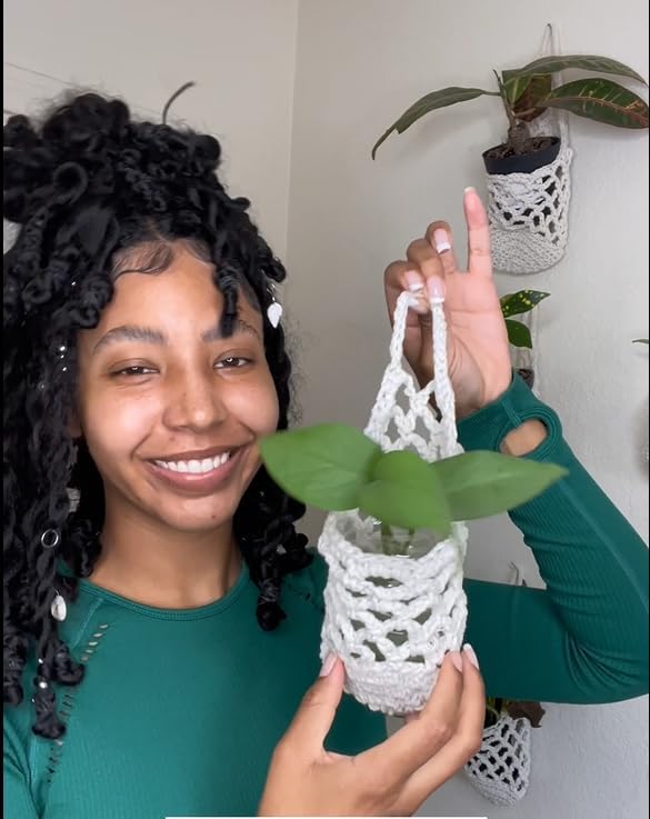 3PK Wall Planters for Indoor Plants, Macrame Plant Hanger | Wall Planter, Plant Hanger, Hanging
