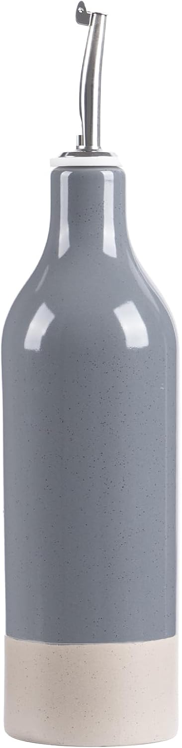 famiware Milkyway 16oz Ceramic Olive Oil Dispenser Bottle, 1 Piece Oil Dispenser for Kitchen with