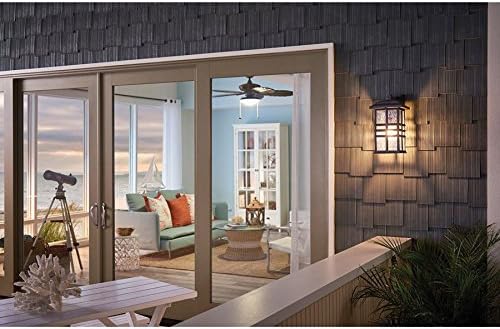Kichler Beacon Square 14.25" Outdoor Wall Light in Olde Bronze®, 1-Light Exterior Wall Sconce with