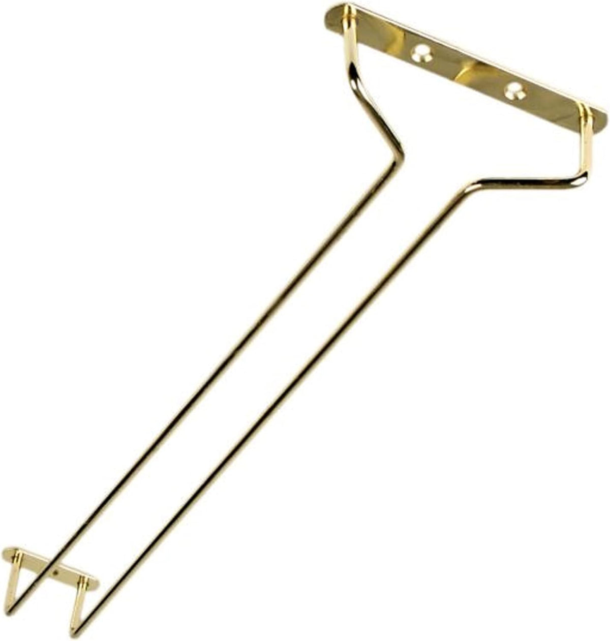 TrueCraftware- 16-Inch Wine Glass Rack Brass Finish Set of 2- Stemware Rack Wire Hanging Rack Under