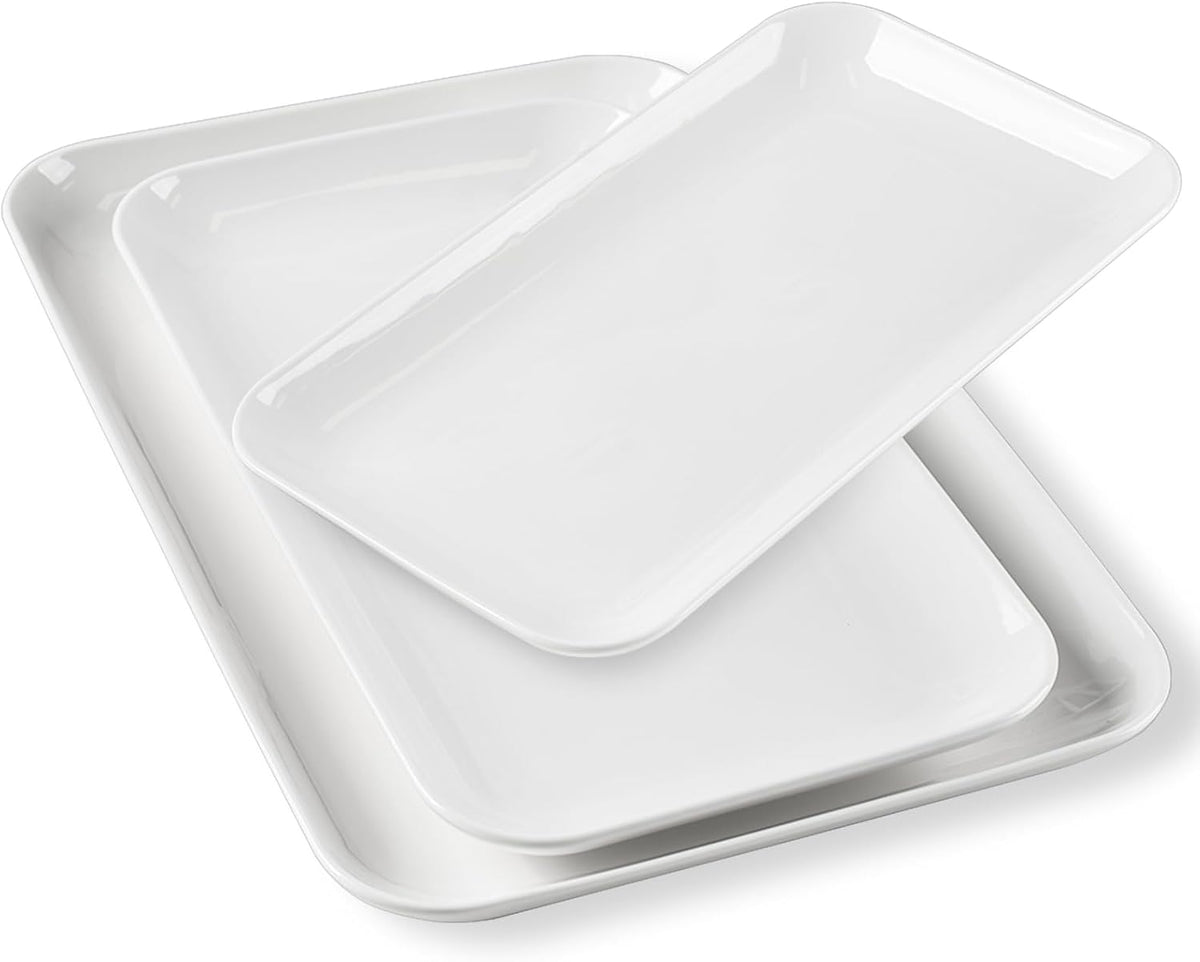 DELLING Serving Platter, 18/16/14inch Large Serving Tray, Serving Platters for Snacks, Fruit