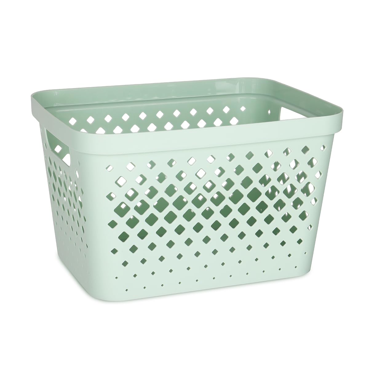 Glad Plastic Storage Basket Set, Value Pack of 6 | Open Storage Bins for Shelves, Bathroom, Pantry