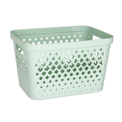 Glad Plastic Storage Basket Set, Value Pack of 6 | Open Storage Bins for Shelves, Bathroom, Pantry