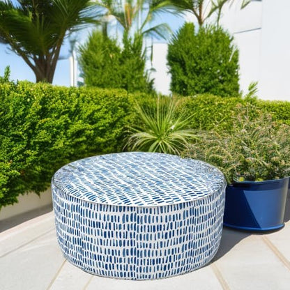 LVTXIII Outdoor Inflatable Ottoman Stool, Patio Water Repellent Footrest Stool with Handle