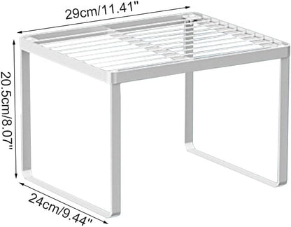 Kitchen Cabinet Storage Shelf Stackable Wire Spice Rack Organizer Heavy Duty Space Saver for