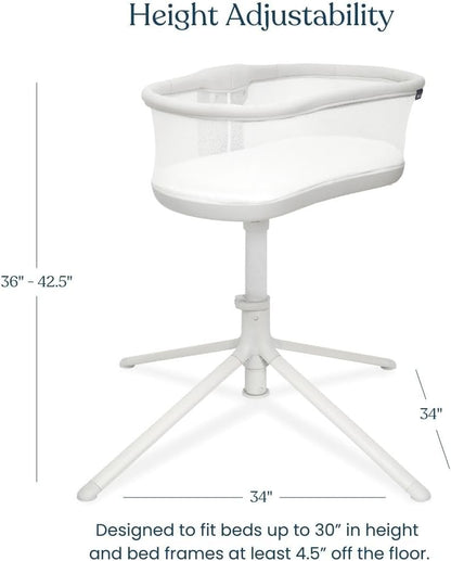 HALO BassiNest Swivel Sleeper 3.0 – Over-Bed Baby Bassinet with 360 Rotation, Adjustable Height