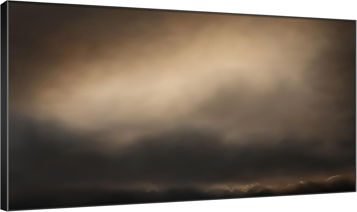 SIGNWIN 30"x60" Extra Large Framed Wall Art Golden Sunset Cloud, Moody Sky Scene for Home Living