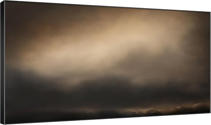 SIGNWIN 30"x60" Extra Large Framed Wall Art Golden Sunset Cloud, Moody Sky Scene for Home Living
