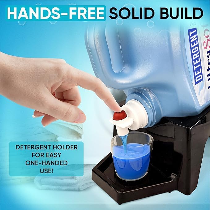 TidyFriend 3 Pack Laundry Detergent Dispenser with Tray & Strap, Laundry Soap Dispenser with