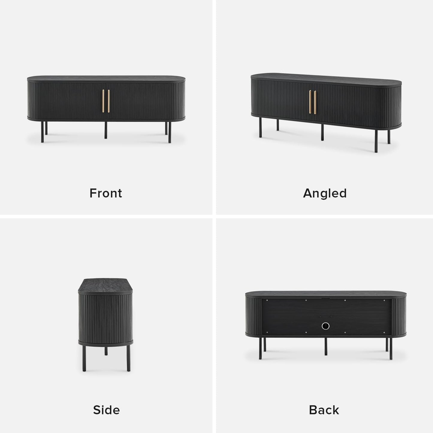 mopio Quin TV Stand, Mid Century Modern for 55/60/65 inch TV, Farmhouse TV Stand, Entertainment
