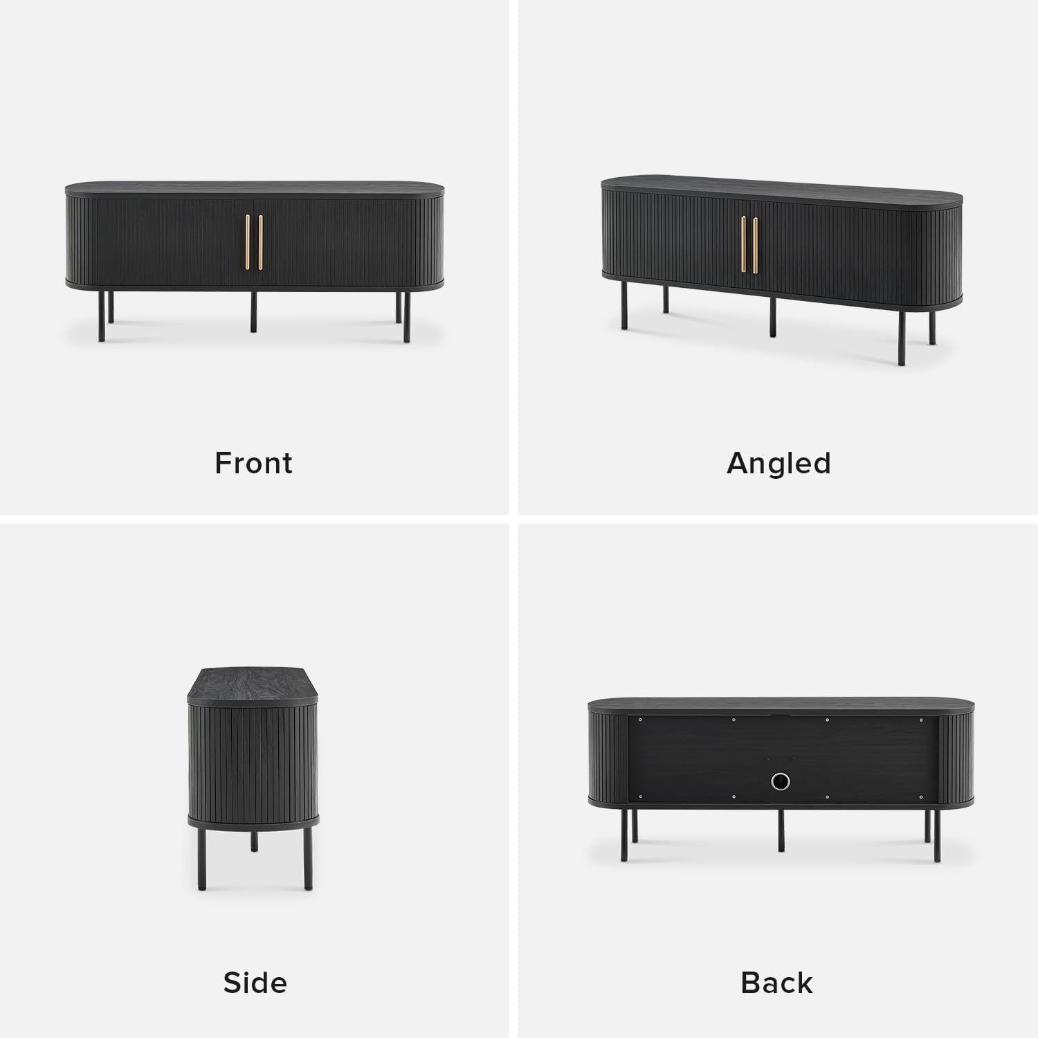 mopio Quin TV Stand, Mid Century Modern for 55/60/65 inch TV, Farmhouse TV Stand, Entertainment