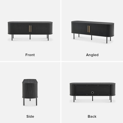 mopio Quin TV Stand, Mid Century Modern for 55/60/65 inch TV, Farmhouse TV Stand, Entertainment