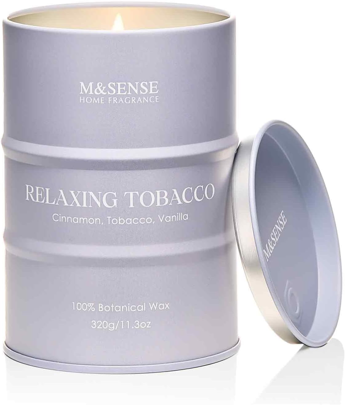 M&SENSE Tobacco Scented Candles Natural Non Toxic, Aromatherapy Candle for Stress Relief Meditation