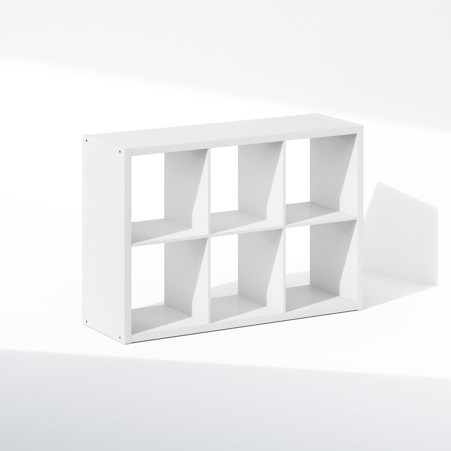 Furinno Cubic Extra Thick 6-Cube Closet Organizers and Storage, White
