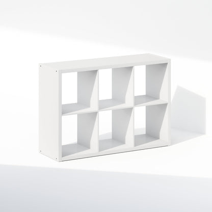 Furinno Cubic Extra Thick 6-Cube Closet Organizers and Storage, White