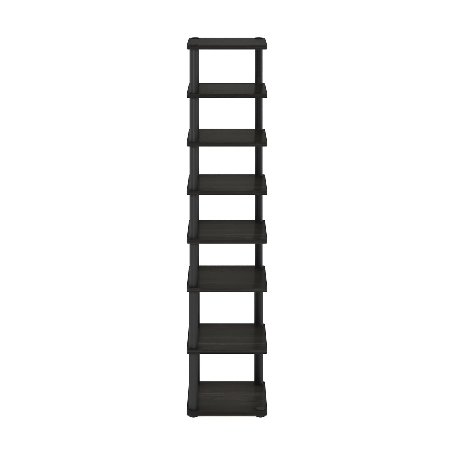 Furinno Turn-N-Tube Vertical Shoe Rack, 8-Tier Narrow Shoe Organizer, Free Standing Shoe Storage