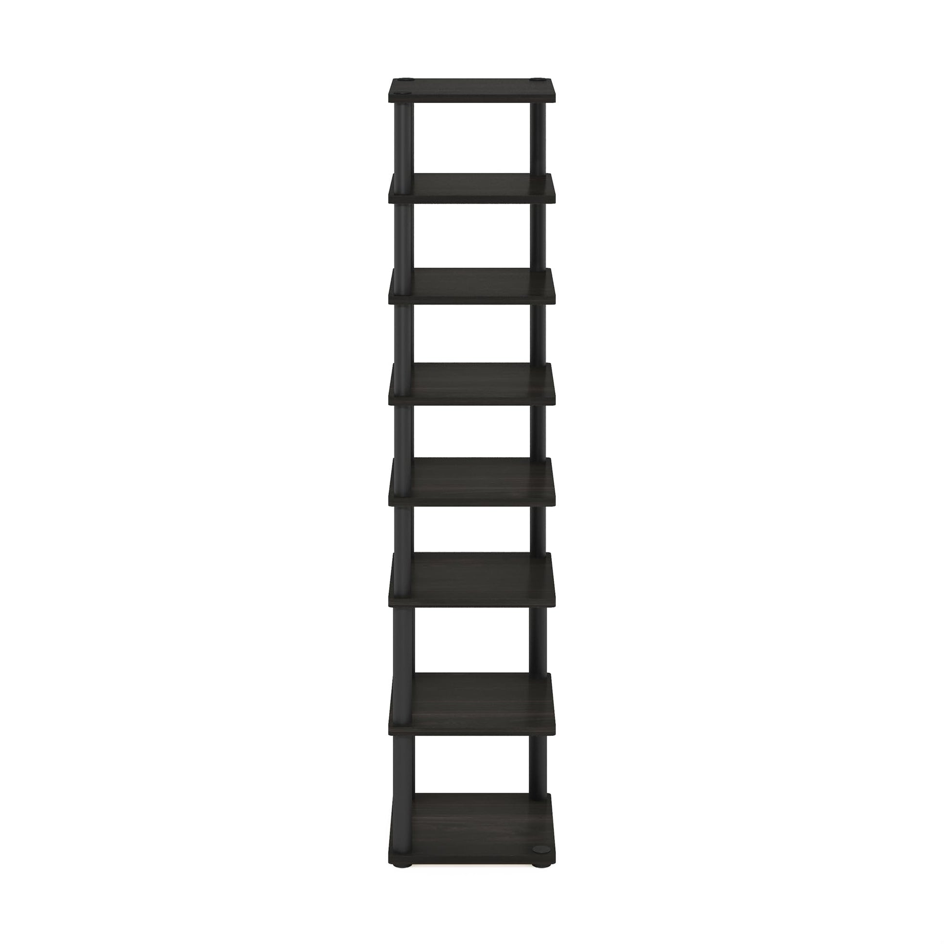 Furinno Turn-N-Tube Vertical Shoe Rack, 8-Tier Narrow Shoe Organizer, Free Standing Shoe Storage