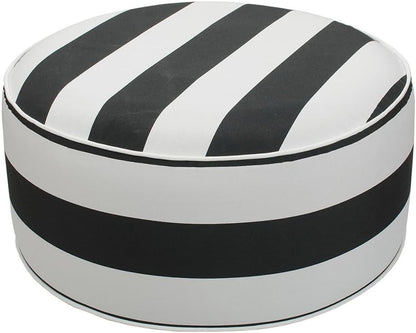 Inflatable Outdoor Ottoman with Air Pump,20"x9" Portable Patio Pouf,Water