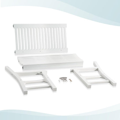 Psilvam 2-Person Poly Lumber Outdoor Bench with 700 Lbs Weight Capacity – Weatherproof Garden