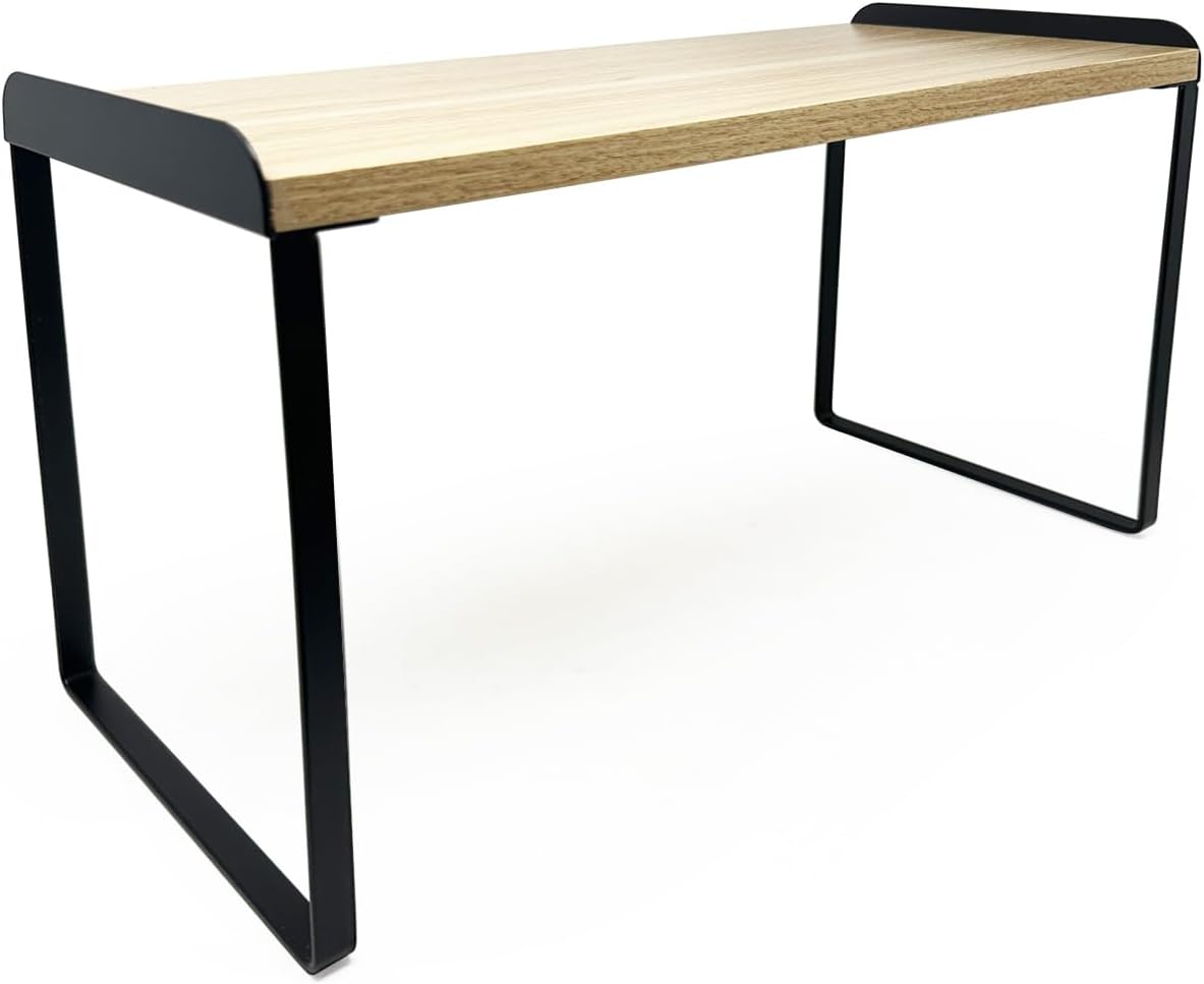 Mitus Shelf Organizer and Storage, Tiered Wood Cabinet Rack for The Kitchen Counter, Bathroom