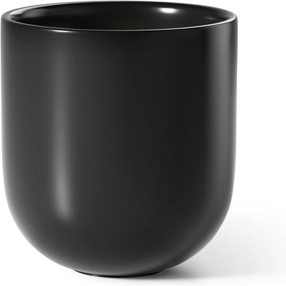 LE TAUCI 10 Inch Plant Pot, Ceramic Pots for Plants with Drainage Hole and Rubber Plug, Plant Pots