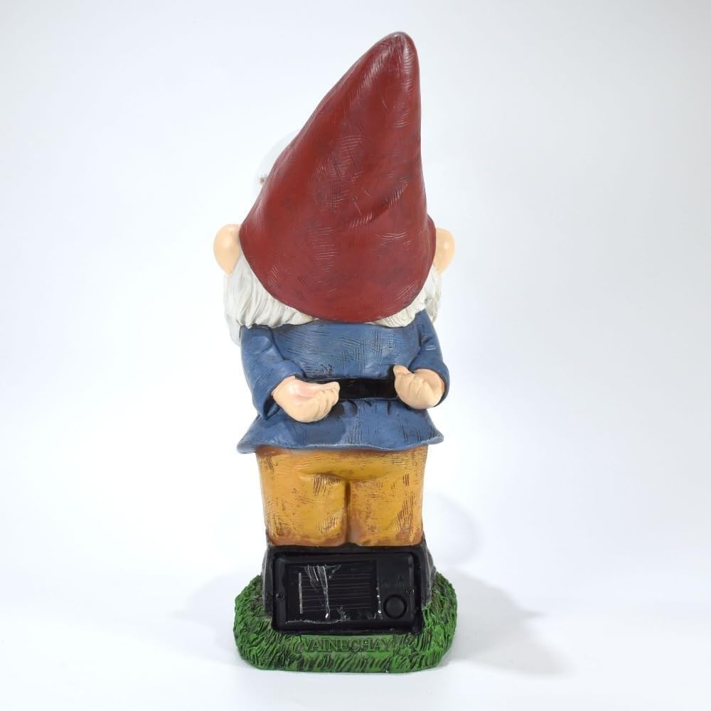 Garden Gnomes Outdoor with LED Solar Light - 11’’Spring Gnomes Decorations for Home/Yard/Patio with