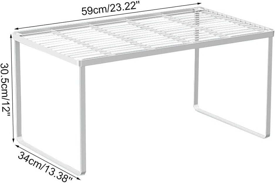 Kitchen Cabinet Storage Shelf Stackable Wire Spice Rack Organizer Heavy Duty Space Saver for