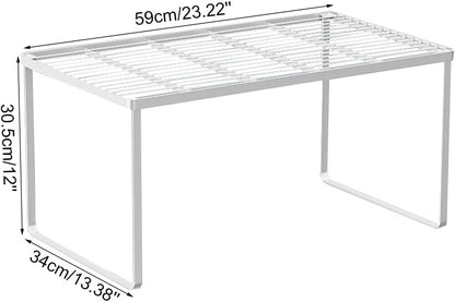 Kitchen Cabinet Storage Shelf Stackable Wire Spice Rack Organizer Heavy Duty Space Saver for