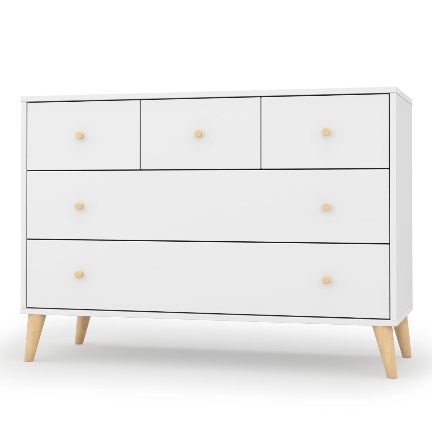 dadada Austin 5-Drawer Dresser for Nursery and Bedroom - Modern Design, Large Storage, Baby-Safe