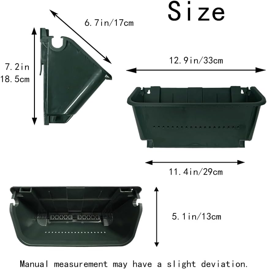 Self-Watering Wall Mounted Planter Set of 4, Indoor and Outdoor Vertical Planter, Stackable Wall